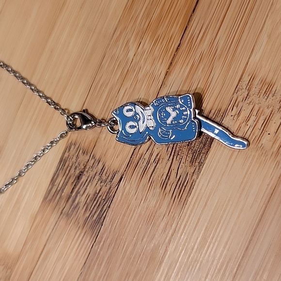 Serenity Blue Kit-Cat Klock clock clip on charm necklace - Picture 1 of 5